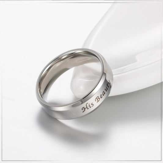 Mens Steel Ring Casual Fashion Geometric Design Durable Versatile Sleek Modern Accessory For Everyday Wearable