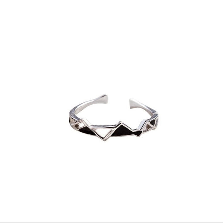 Adjustable Couple Rings Silver Plated Geometric Lovers Promise Wedding Band Set For Him And Her Gift Ready Now Today