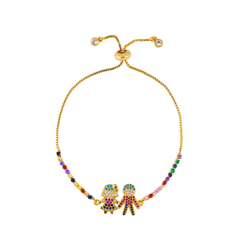 Womens Pearl Bracelet Gold Plated With Artificial Gemstones HeartCross CrownCharms 23cm Chain 24mm Pendant for