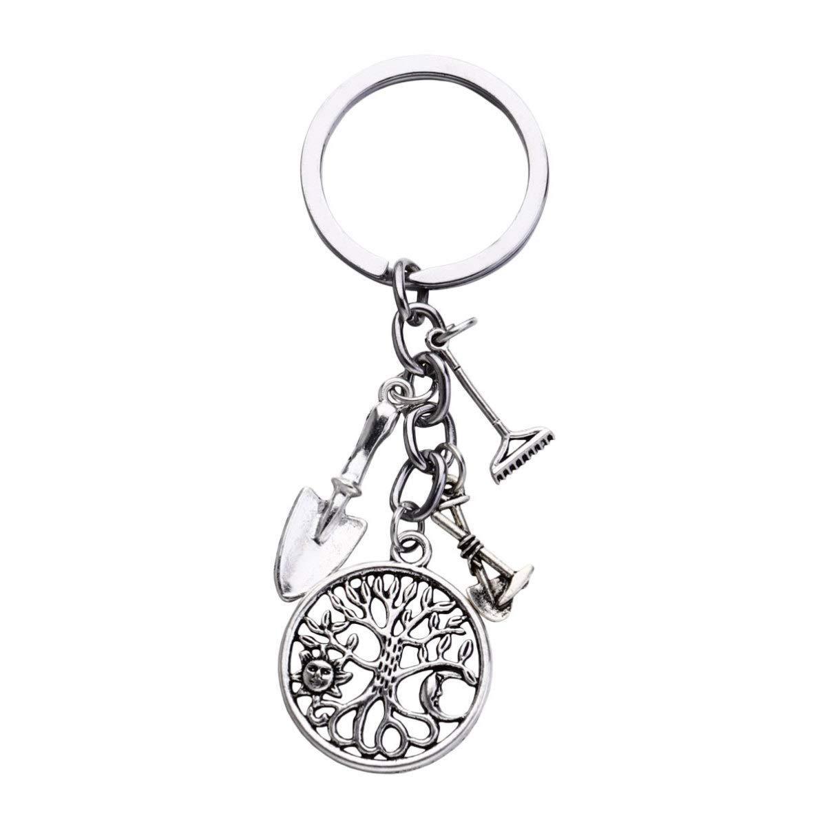 Womens Keychain TreeShovel Design Fashion Accessory Beautiful Pendant High Quality Metal KeyChain For Keys Car