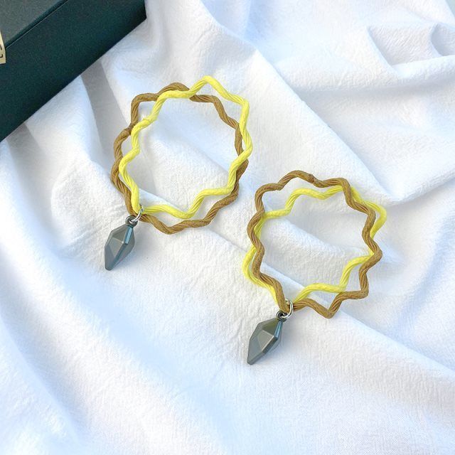 Couple Heart Shape Alloy Bracelets With Magnet Suction Rubber Band Wave Line Design Black Pink Gift Perfect Birthday Gift