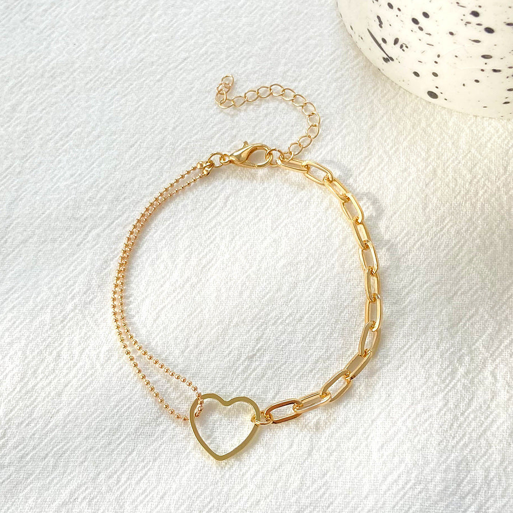 Elegant Alloy Bracelet For Womens With Delicate Splicing Design For Daily Wear And Special Occasions Gold Tone