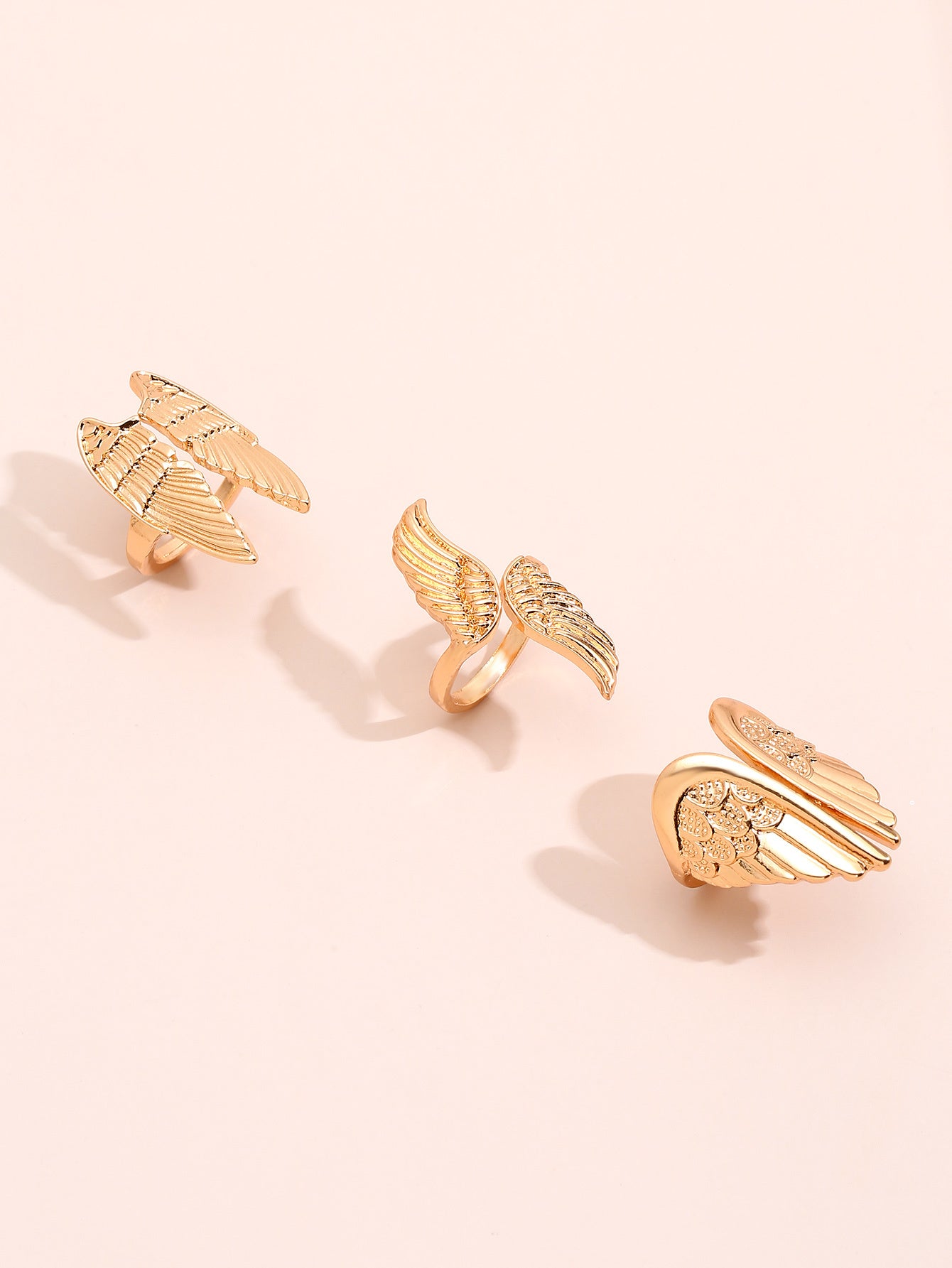 Layered Snake Chain Ring With Rhinestones Geometric Jewelry
