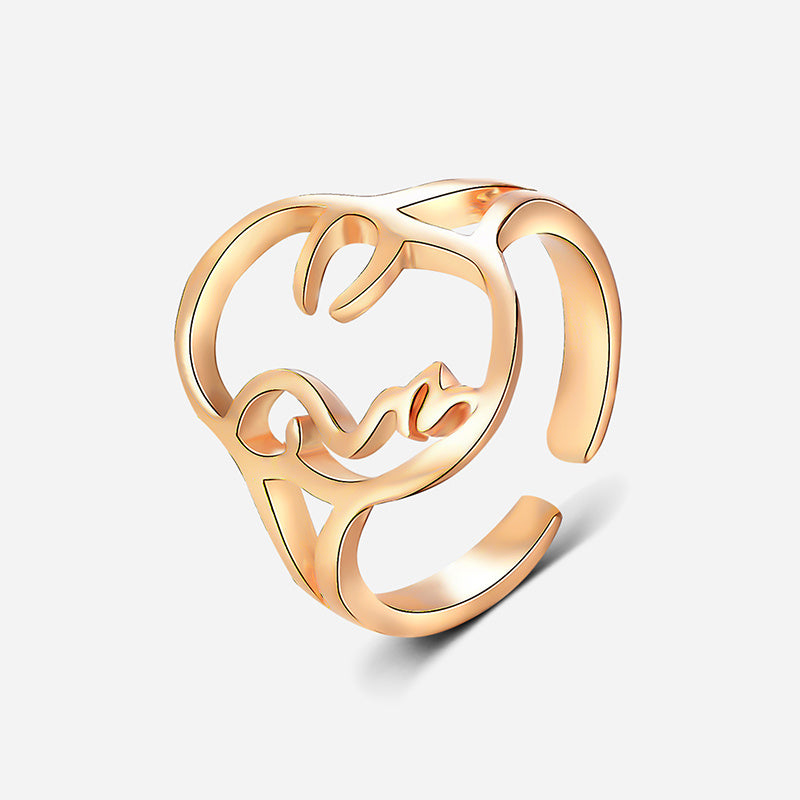 Geometric Alloy Ring For Women Fashion Jewelry Geometric Design For Everyday Wear And Commute Daily Wear Style