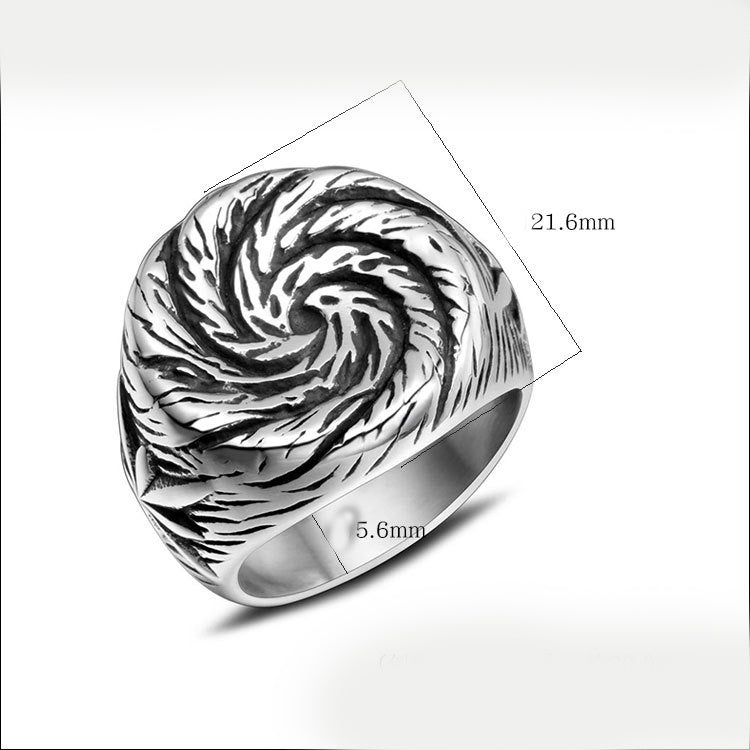 Creative Titanium Steel Mushroom Nail Flower Finger Ring