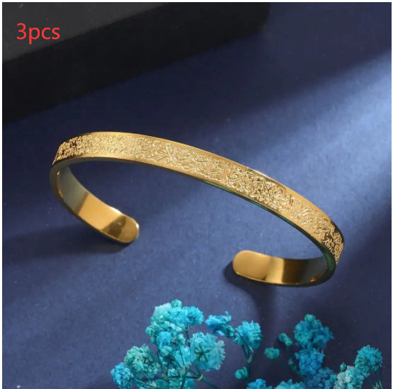 Stainless Steel Retro Style Bracelet For Men And Women Electroplated Bangle Jewelry In Steel Black Everyday Wear