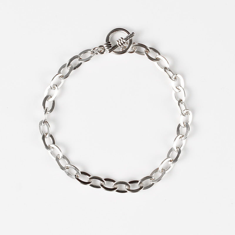 Unisex Gold Plated Buckle Bracelet Simple Metal Bangle Electroplated Finish For Women And Men Everyday Classic