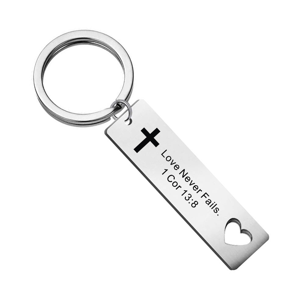 Heart Shaped Keychains Stainless Steel Key Ring Durable Metal Holder With 25mm Ring And 5x12mm Strips For Keys