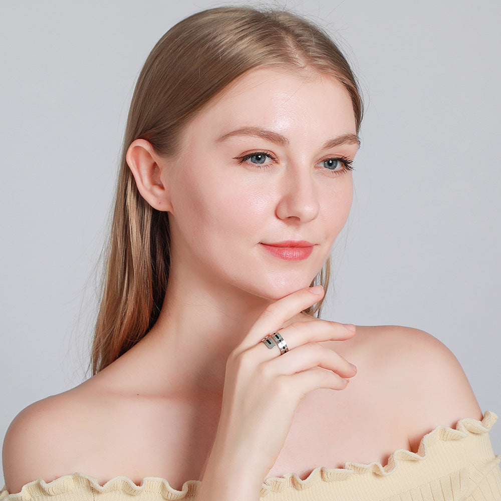 Morse Morse Ring Stainless Steel Open Adjustable Secret Message Minimalist Durable Versatile Jewelry Packaging