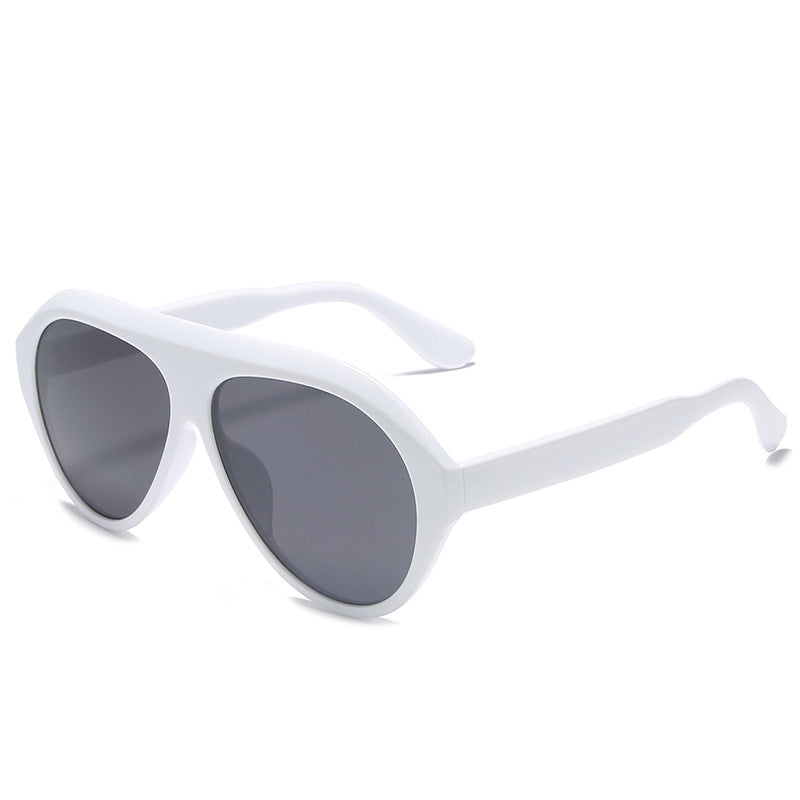 Unisex Large Frame Sunglasses UV400 Mirror Toad Eyewear