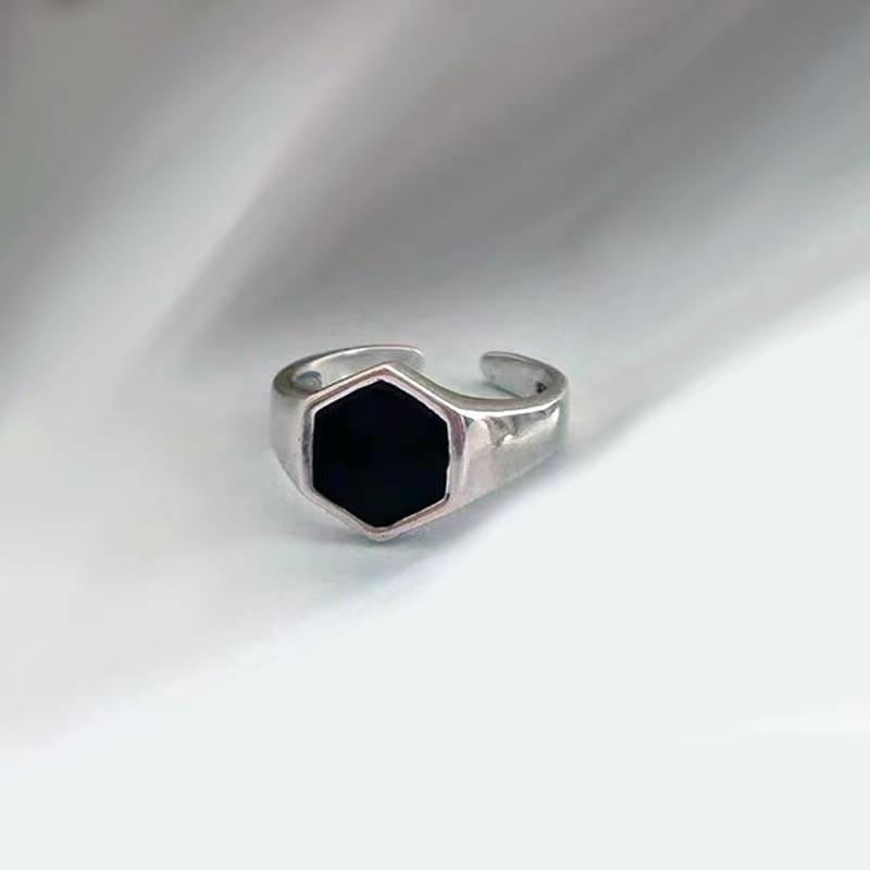 Geometric Copper Ring Platinum Plated Adjustable Opening Band French Style Jewel For Women And Girls 10mm 17mm