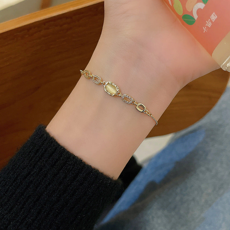 Geometric Copper Bracelet Electroplated Fashion Jewelry Cuff Bangle For Women And Girls Elegant Accessory Gift Ready