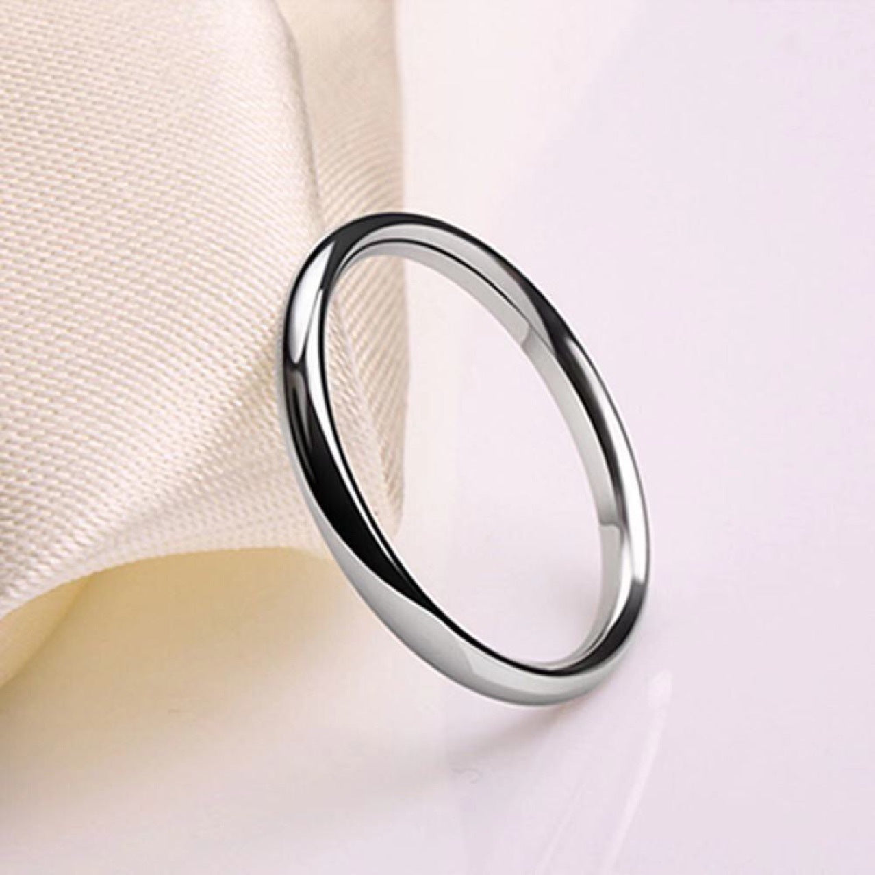Unisex Stainless Steel Ring Polished Metal Band Sleek Modern Design Durable Everyday Jewelry Silver Ring Trend