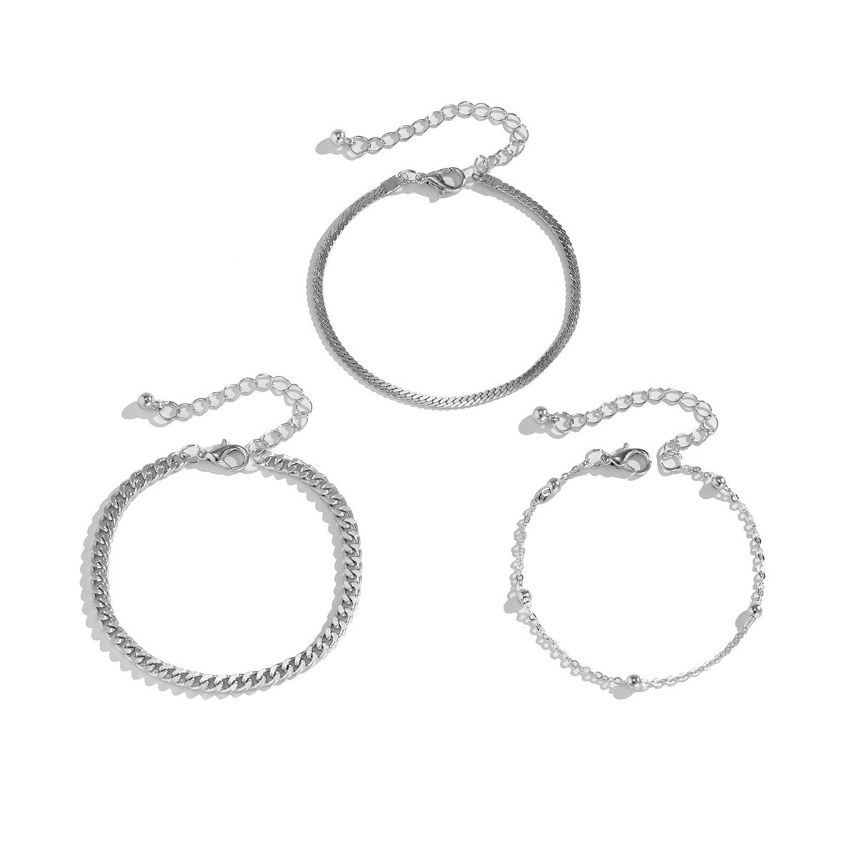 Womens Copper Bracelets Set Layered Geometric Snake Bone Chain Bracelets Electroplated Finish Jewelry Gift Bead