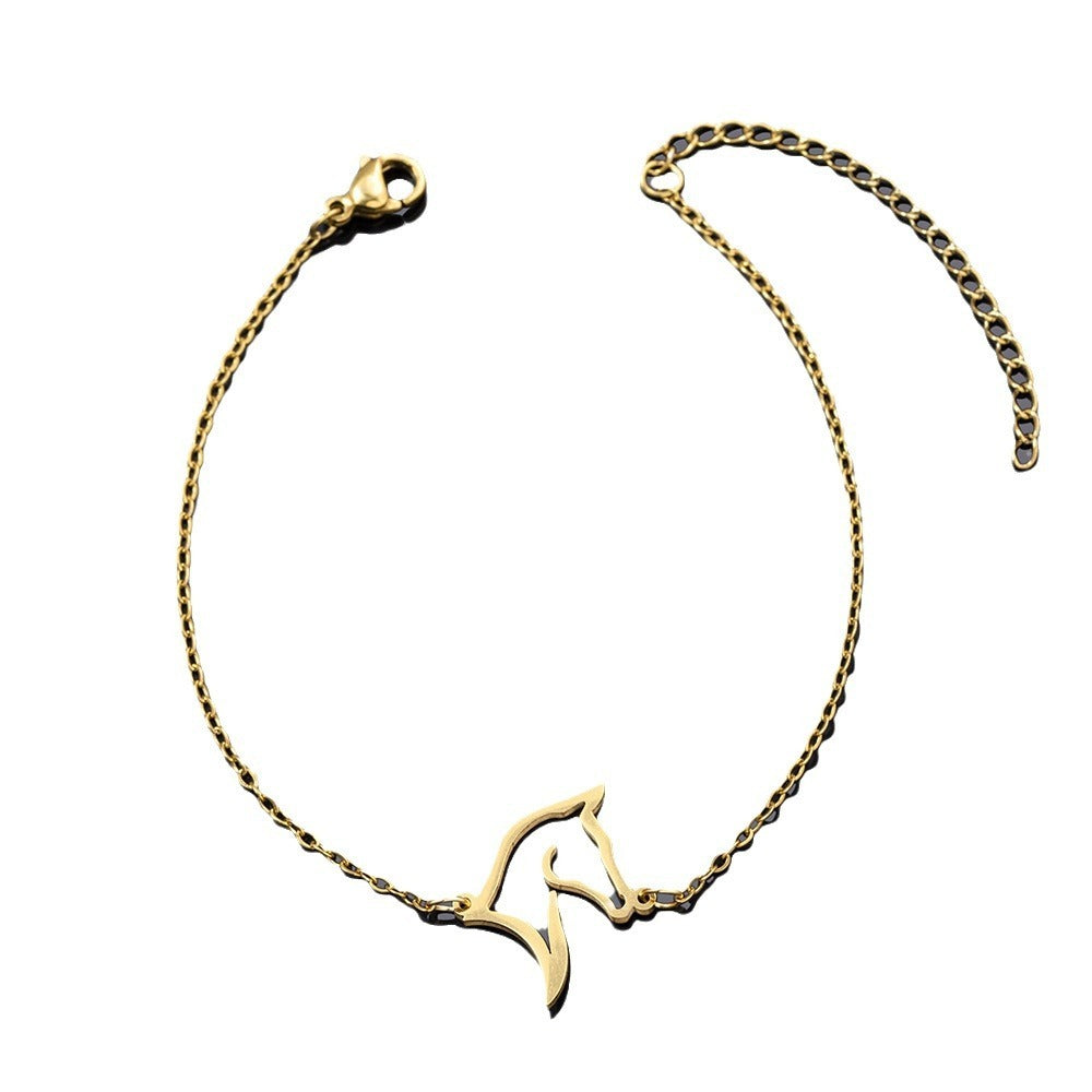 Unisex Horse Bracelet Electroplated Alloy Bangle Gold And Silver Tone Jewelry Gift For Men Women Fashion Accessory