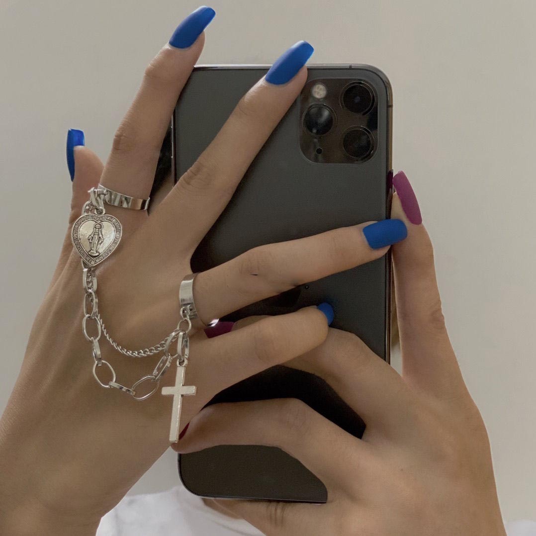 Womens Ring Fashion Retro Cross Alloy One Piece Ring Solid Design Big Ten Ring Jewelry Everyday Wear Essential