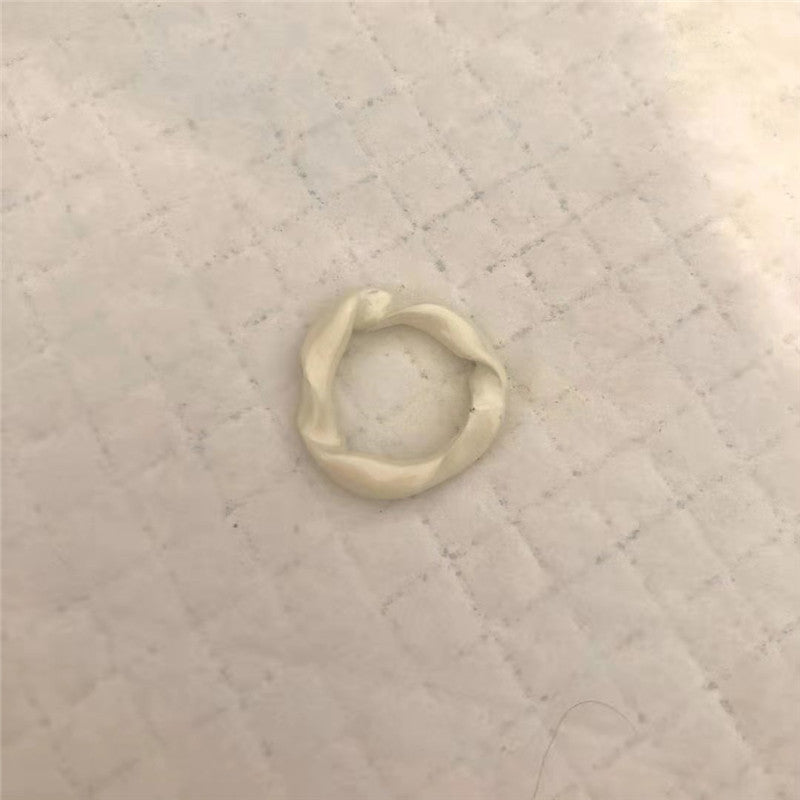 Rainbow Drop Macaron Ring Hollow Acrylic Geometric Style Korean Inspired Jewelry For Fashion Women Gift Travel