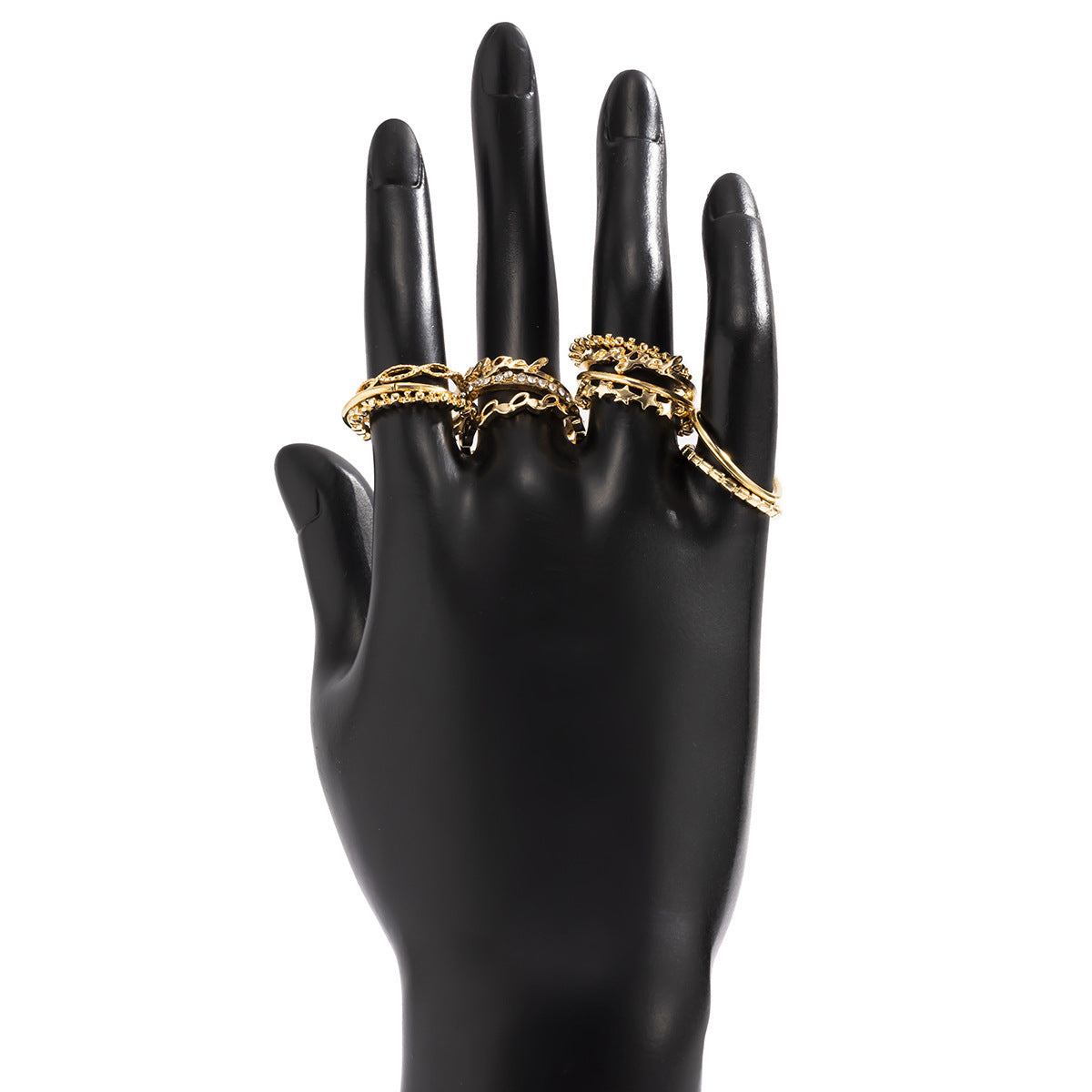 Womens Alloy Ring Set Fashion Letter Star Rings Elegant Jewelry For Women Everyday And Special Occasions Gifts