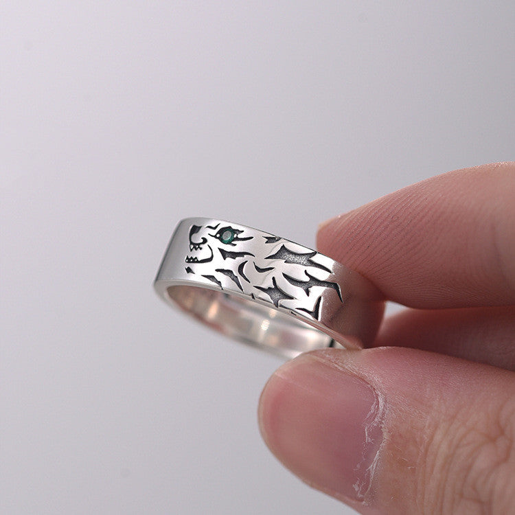 Copper Ring Adjustable Open Band Fashion Jewelry 7mm Wide 2mm Thick White Gold Color Vintage Design Ring Style