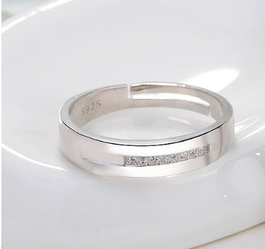 Sterling Silver Adjustable Couple Rings Bow Design Set For Lovers Engagement Wedding Bands Promise Rings For Him And Her