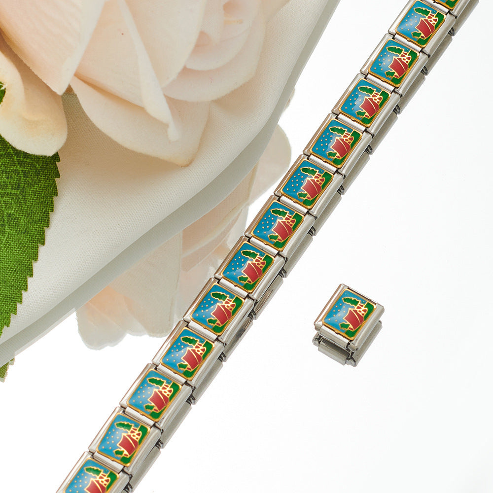 Unisex Stainless Steel Bracelet Cartoon Heart Bracelet Combination Decorative Bracelet Fashion Jewelry For Men