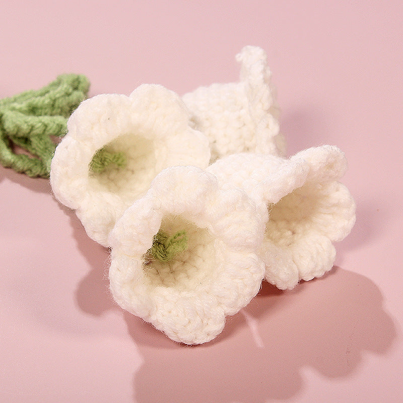 Handmade Crochet Lily Of The Valley Keychain Woolen Flower Accessory For Keys Bags And Home Decor Gift For Everyday Use
