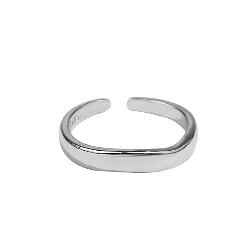 Women Ring Silver Plated Star And Moon Geometric Vintage Celestial Adjustable Jewelry Everyday Statement Piece