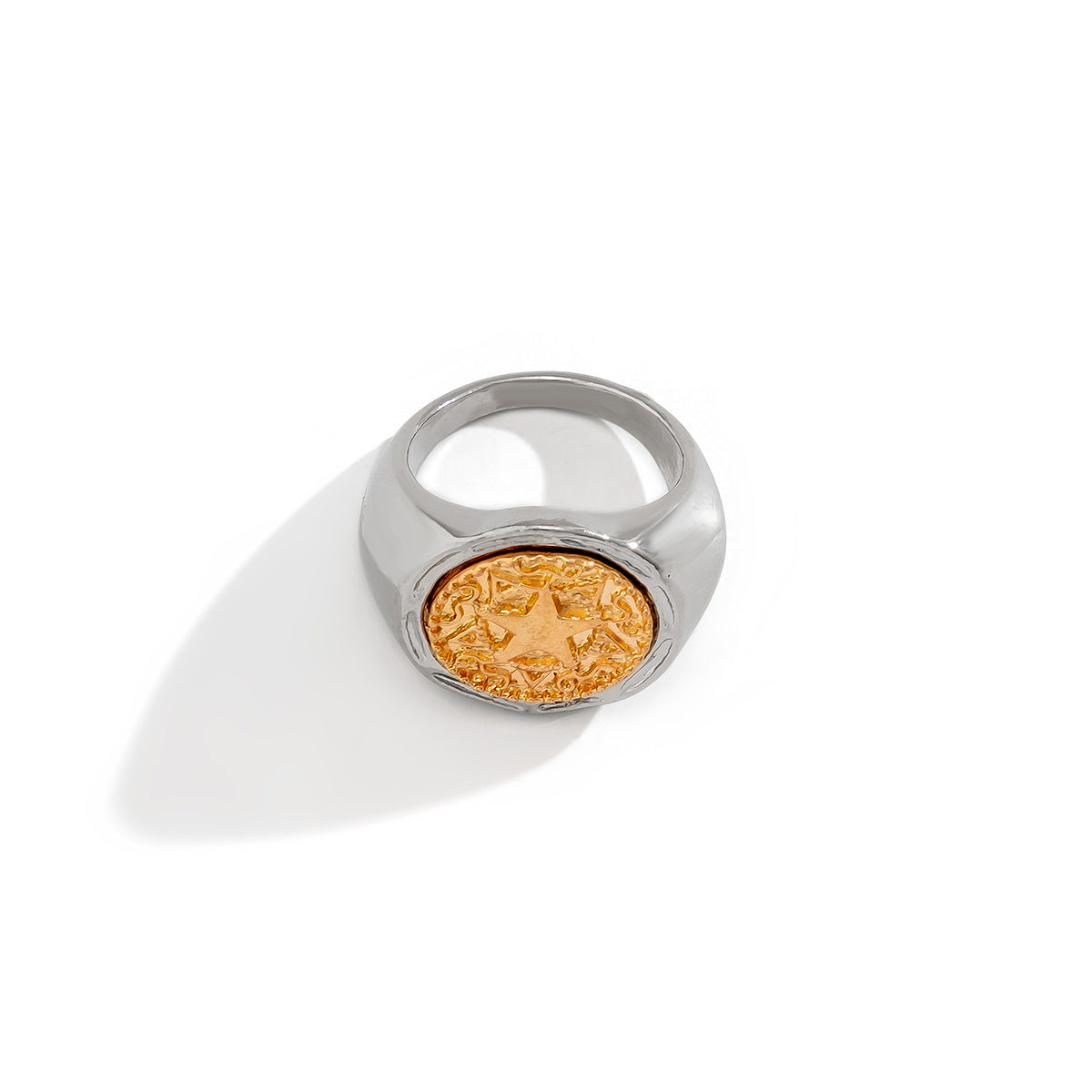 Pentagram Ring Alloy Jewelry For Everyday Wear European American Style Fashion Accessory For Everyday Wear All