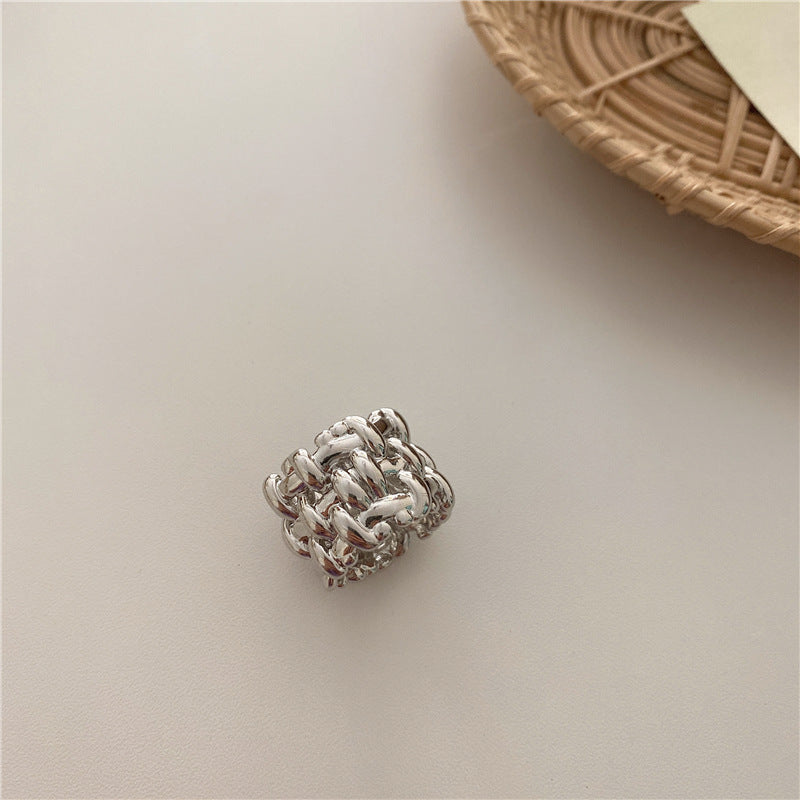 Womens Pearl Cross Ring Adjustable Gold Plated Copper Vintage Fashion Jewelry Quality Durable Versatile Vintage