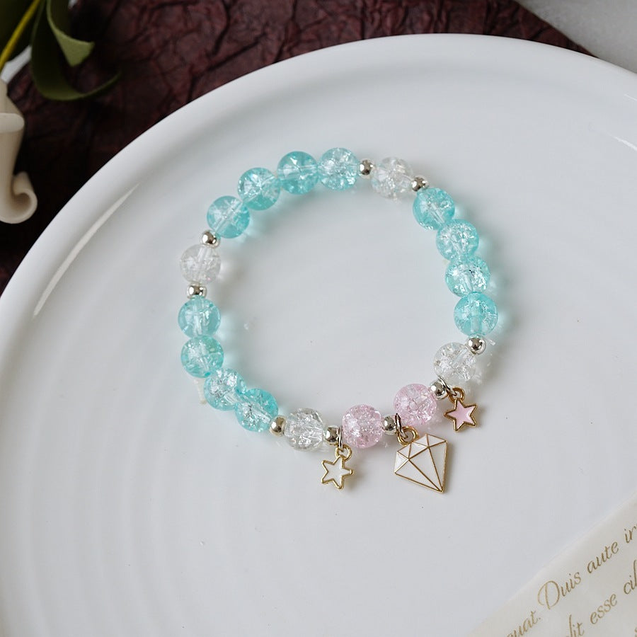 Womens Beaded Bracelet With Pearl Crystal And Alloy Animal Zodiac Charms Cartoon Adjustable Length Cute Charm