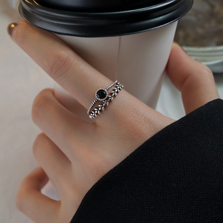 Geometric Zircon Ring Silver Plated Jewelry for Her Elegant Gift Fashion Ring for Women Sparkling Accent Shine