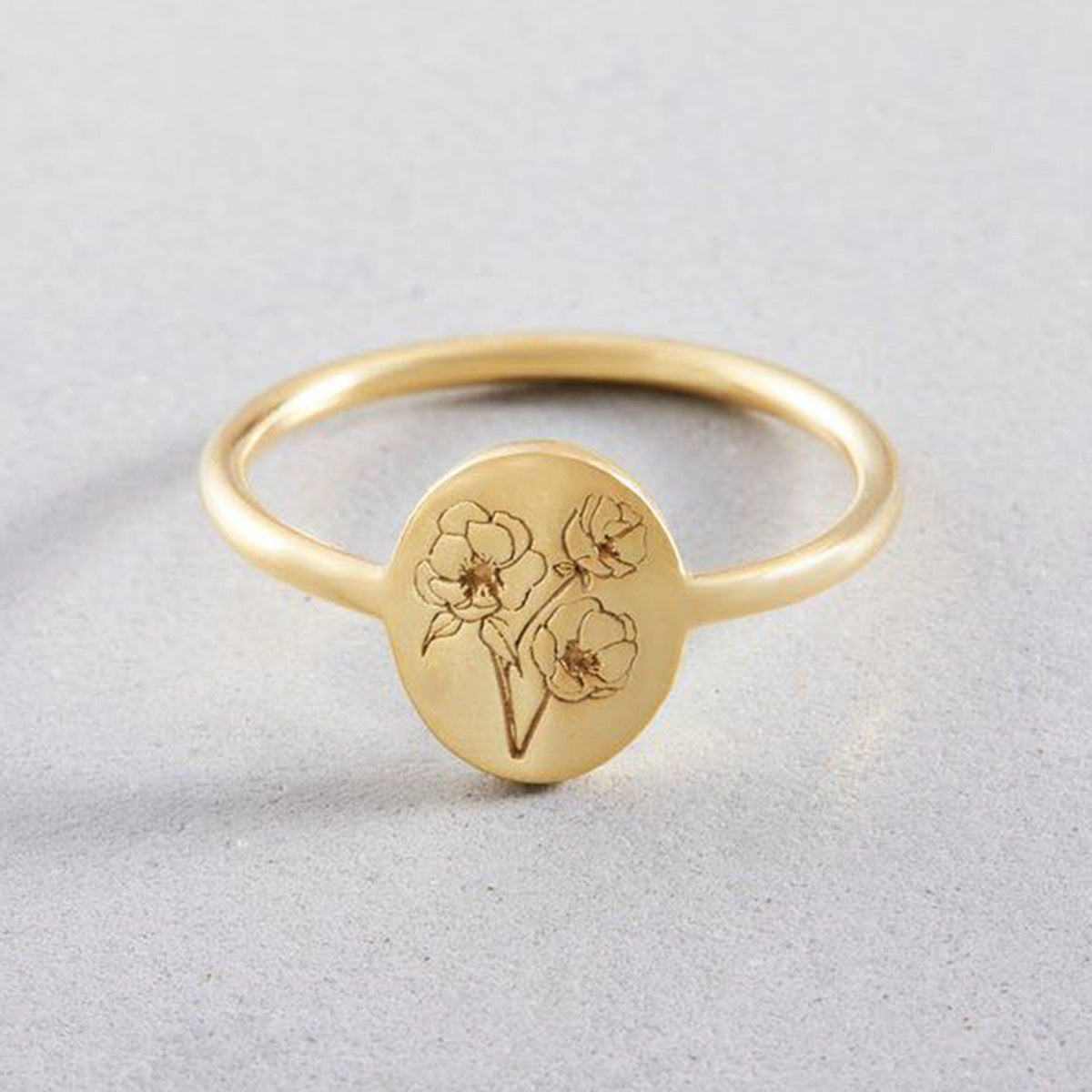 Womens Alloy Flower Ring Floral Design Size 7 Gift for Her