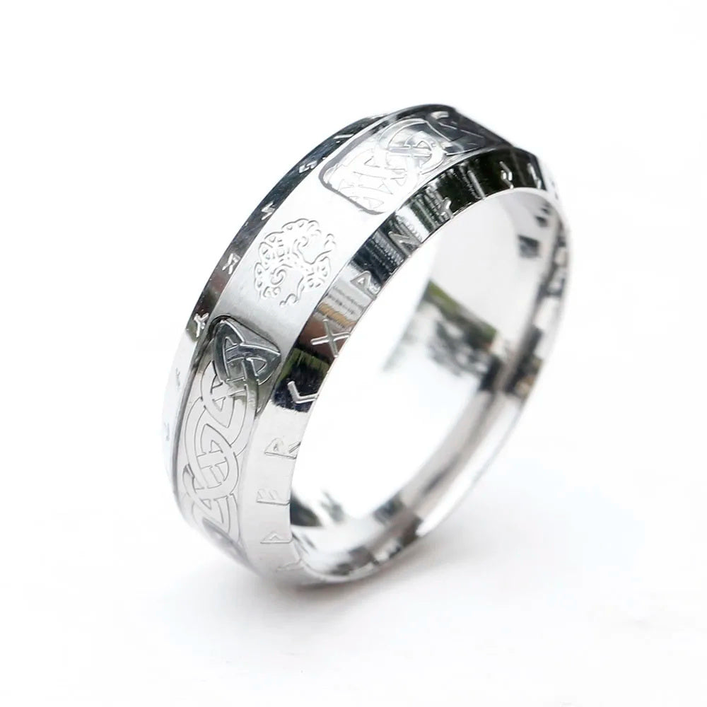 Vintage Tree Of Life Stainless Steel Ring