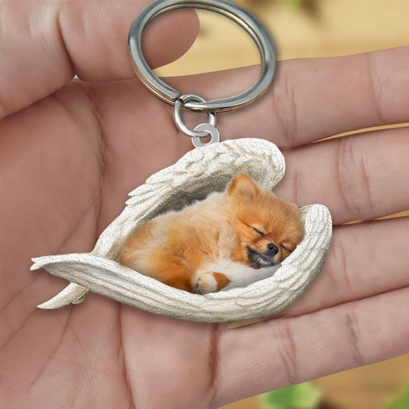 Dog Keychain Acrylic Fashion Accessory With Single Sided Printing Durable Key Ring 4 5 CMs Gift For Dog Lovers