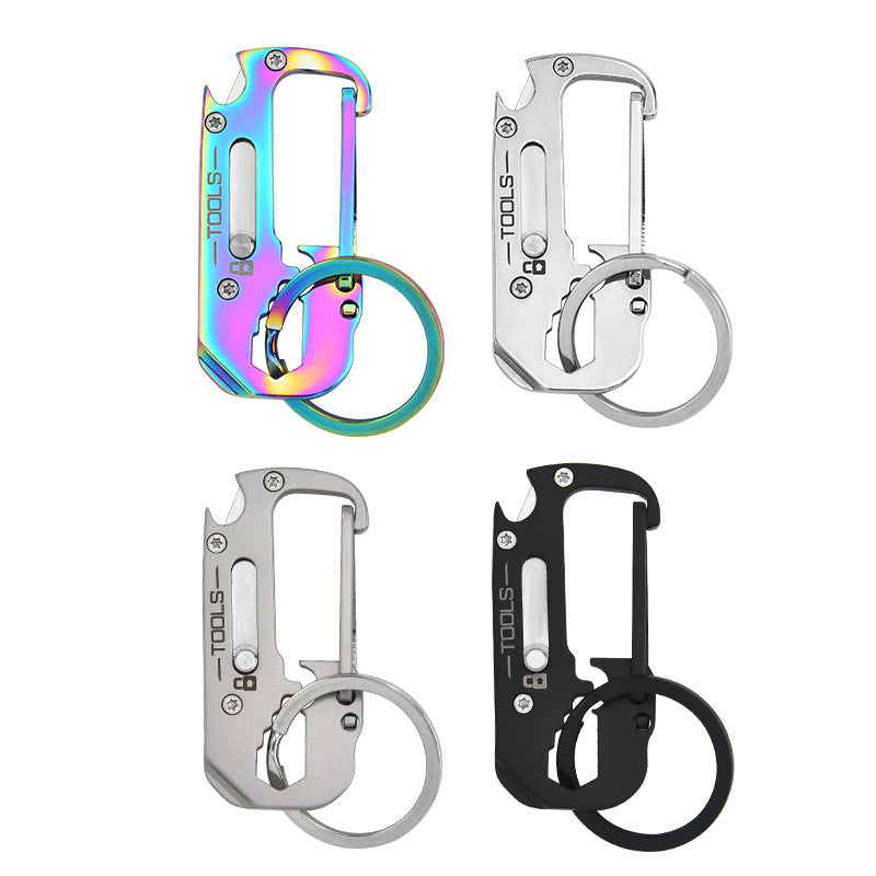 Stainless Steel Multifunction Keychain Pocket Knife With Electroplated Finish Fashionable Accessory For Everyday