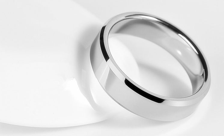 Titanium Steel Couple Rings Double Beveled Silky Solid Round Rings Individually Packed for Wedding Anniversary