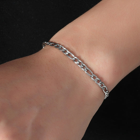 Unisex Titanium Steel BraceletGeometricLine Design ElectroplatedDurableAnd StylishJewelry BraceletFor Everyday
