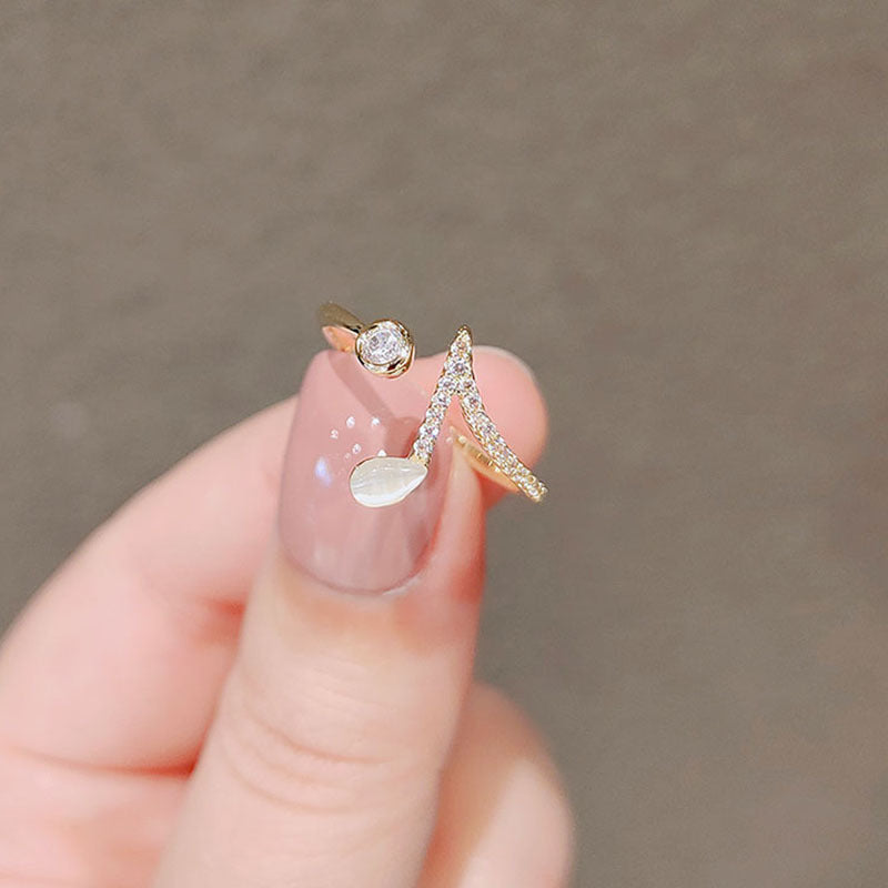 Womens Cats Eye Ring Geometric Copper Adjustable 14K Gold Plated Fashion Jewelry Exquisite Everyday Wear Elegant