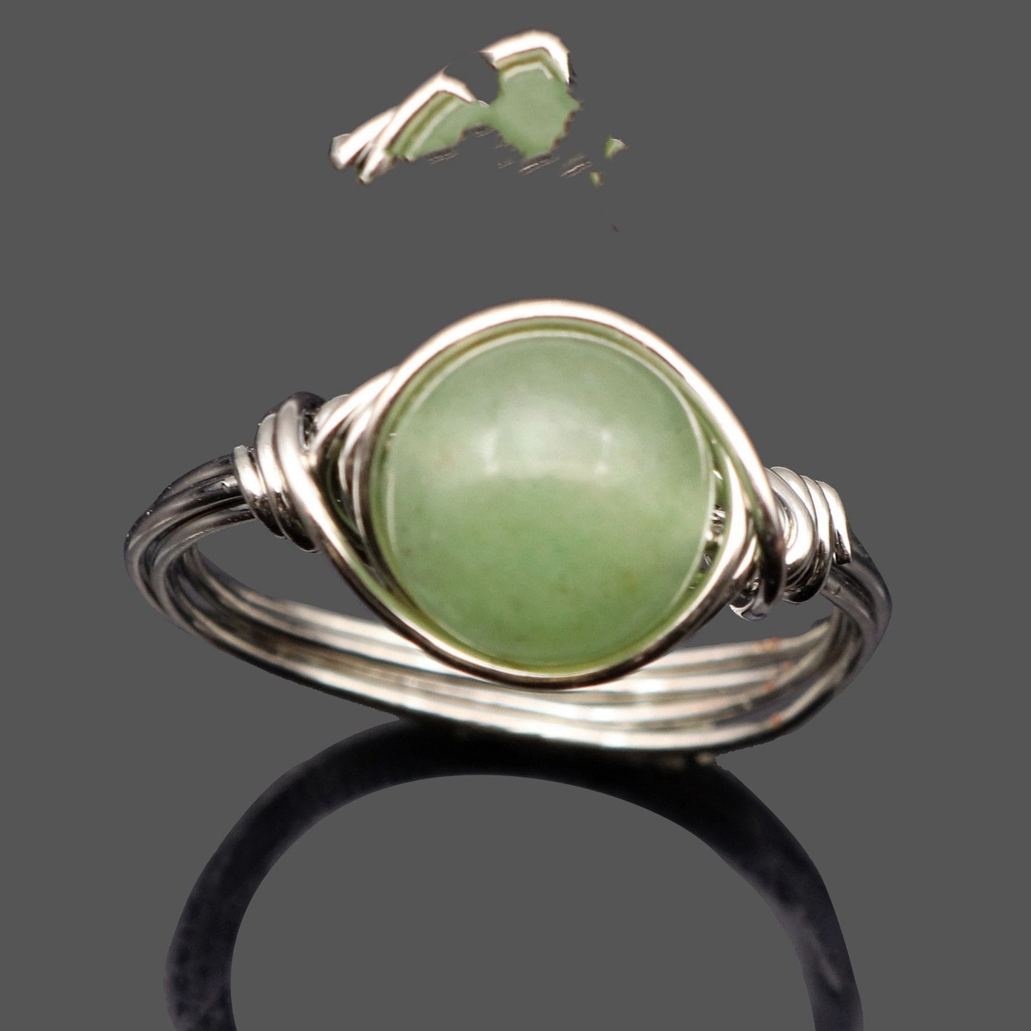 Natural Rough Stone Ring Hand Woven Crystal Gemstone Bohemian Healing Jewelry Gift Pink Crystal Boho Gift Idea