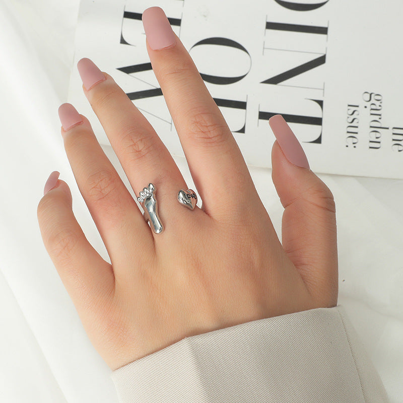 Geometric Alloy Ring With Inlaid Artificial Gem And Semi Precious Stone Fashion Jewelry For Women For Fresh Look