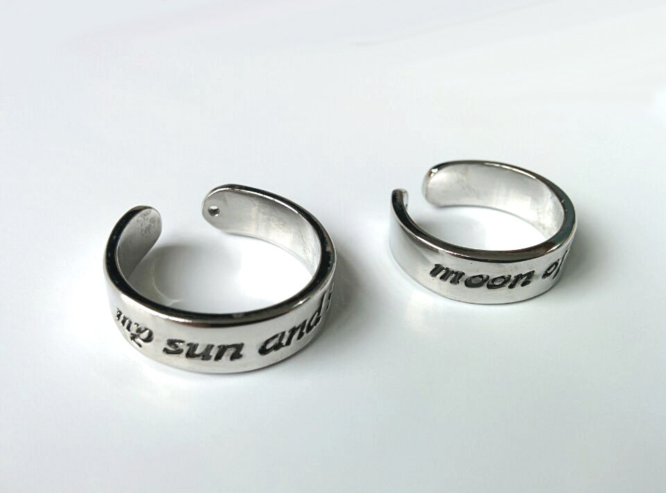 Unisex Vintage Ring Sun And Star Moon Of My Life Geometric Design Alloy Ring Silver Fashion Ring Geometric Sun