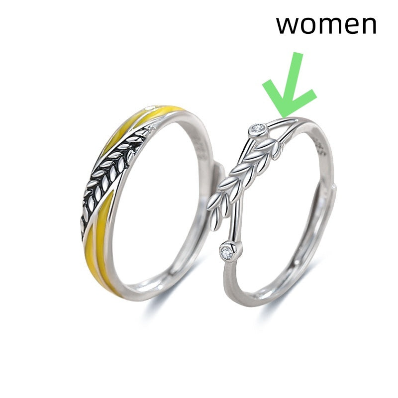 Womens Silver Ring Flower Design Adjustable Opening Korean Fashion For Her Matching Anniversary Epoxy Discount
