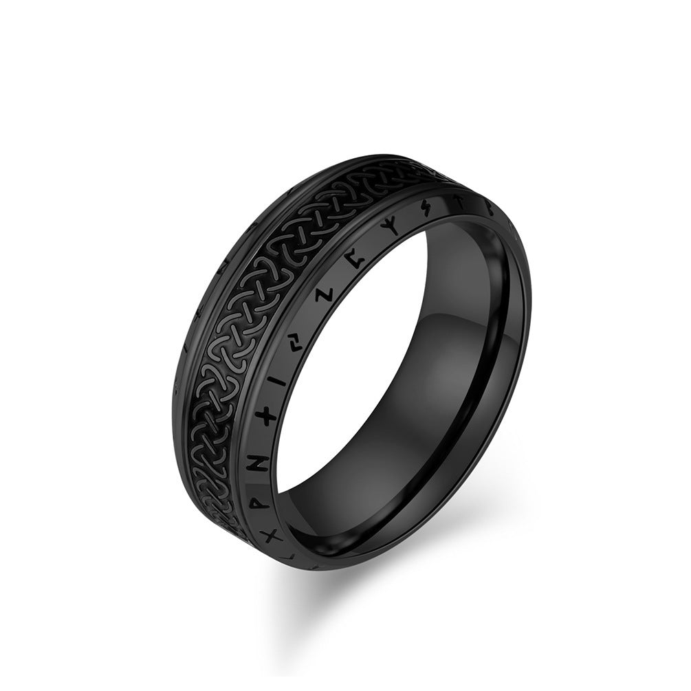 Unisex Titanium Steel Ring Polished Finish Steel Gold Black