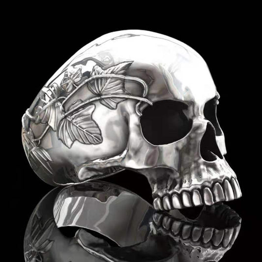 Mens Skull Ring Alloy Silver Finish Fashion Jewelry