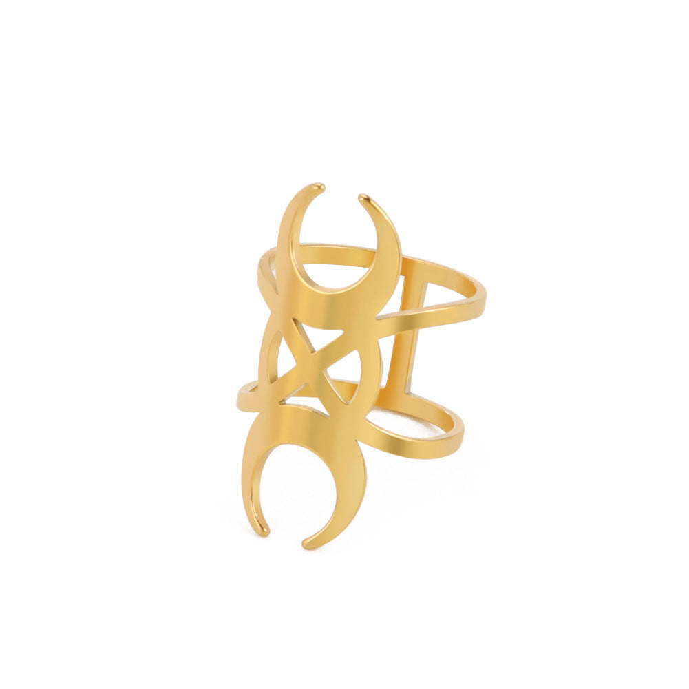 Girls Flower Ring Titanium Steel Electroplated Elegant Design Everyday Ring Floral Gifts For Her Size 8 9 10 11