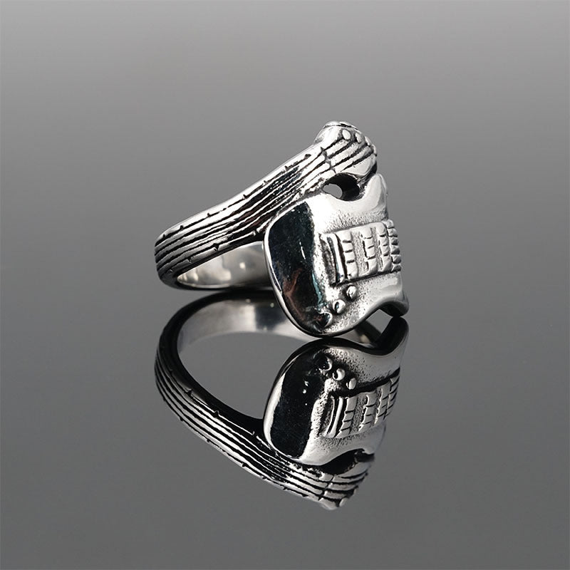 Retro Punk Titanium Steel Ring Men's Personality Wide Ring