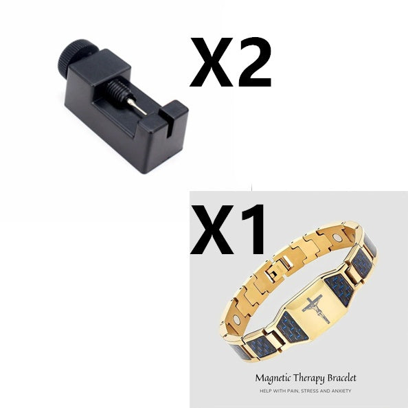 Mens Womens Copper Magnetic Cross Totem Bracelet Religious Jewelry Gift for Men Women Anniversary Opening Ceremony