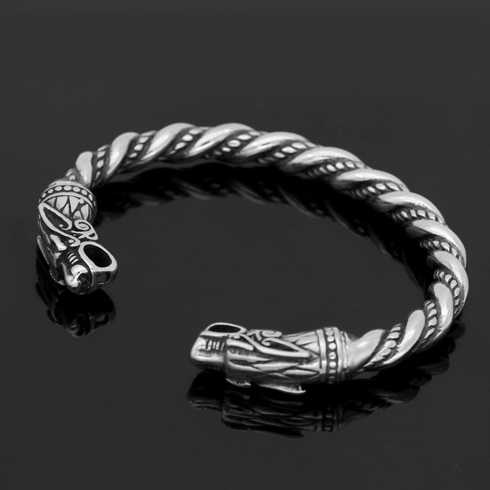 Men Copper Silver Plated Bracelet Twist Bamboo Knotted