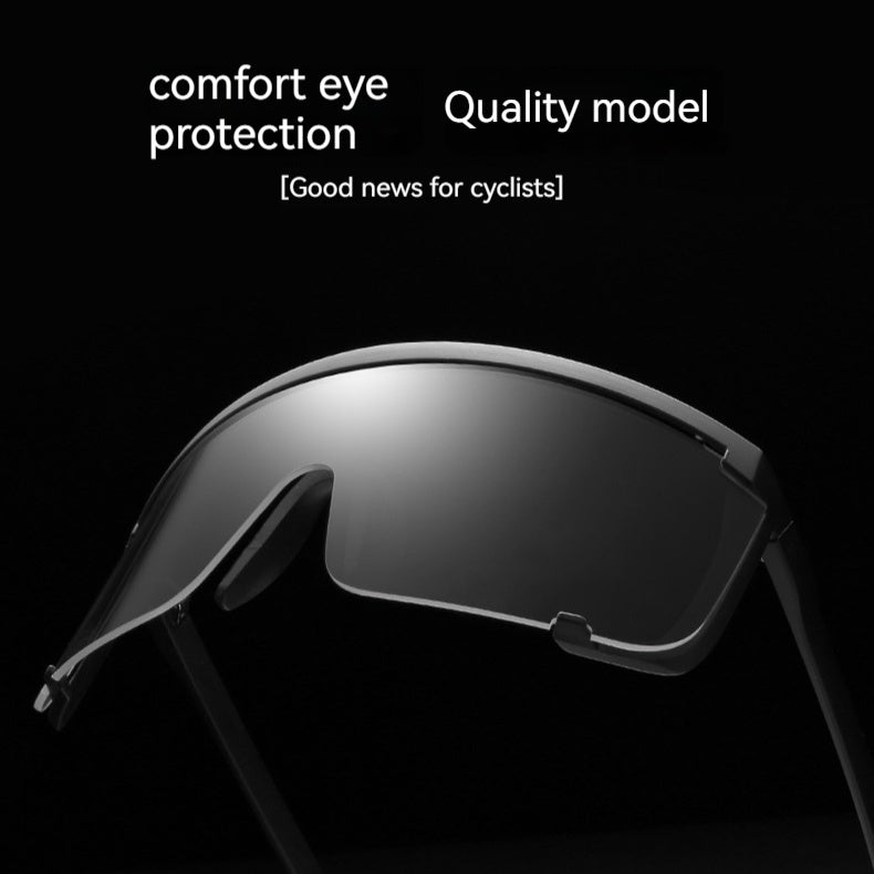 Sports Sunglasses Windproof Large Frame PC Lens Riding Glasses Motorcycle Semi Rimless Eye Protection Colorful