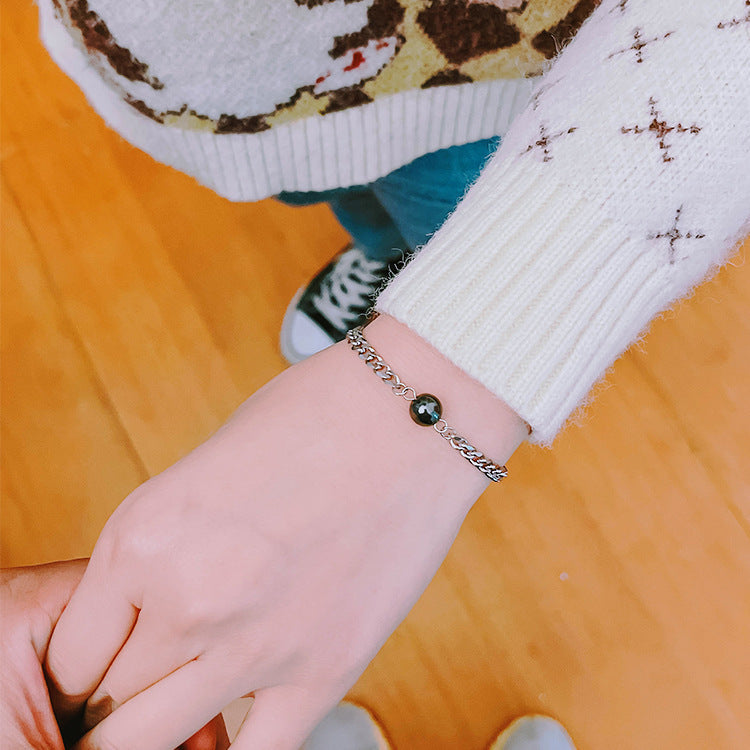 Magnetic Geometric Couple Bracelets Matching for Couples